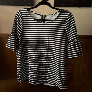 Green envelope Los Angeles bell sleeve top